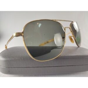 Vintage Randolph Engineering USA HGU-4/P Aviator Sunglasses Gold 52mm 5 1/2